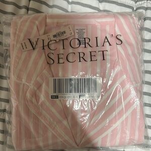 Victoria's Secret Pink Striped Pajama Set Size XL Short Length